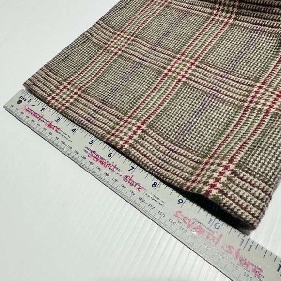 Akris Farida Pants Women's 12 Multicolor Plaid Cashmere Flared Leg NWT $2490 - Picture 9 of 9